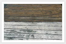 wood deck after